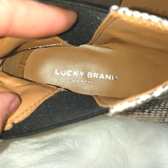 Lucky Brand leather Boot snake Haylia 7M new Chelsea boots - Picture 15 of 15